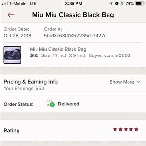 Love my 5 Star ⭐️⭐️⭐️⭐️⭐️ rating